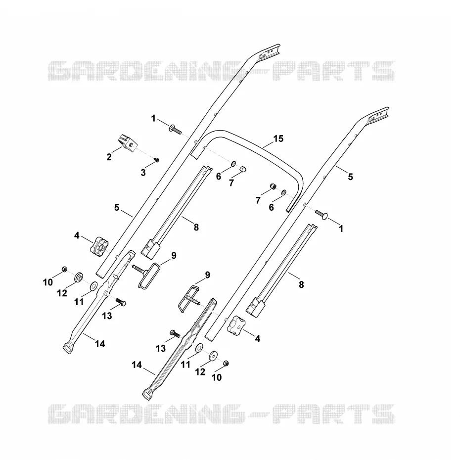 B - Guidon inférieur Stihl Tondeuses Tondeuses VIKING : MB MB 655.0 OS  MB 655.0 OS