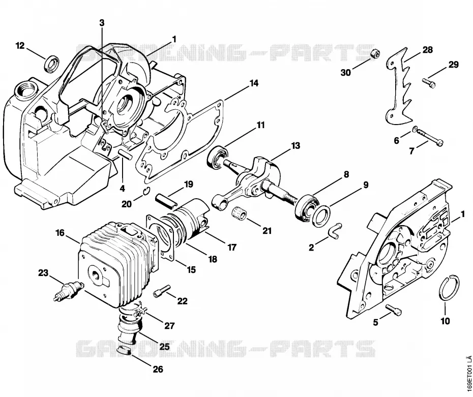 Carter, Cylindre Stihl Tronçonneuses Tronçonneuses Tronçonneuses thermiques 032 AVEW  032 AVEW